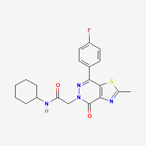N-cyclohexyl-2-(7-(4-fluorophenyl)-2-methyl-4-oxothiazolo[4,5-d]pyridazin-5(4H)-yl)acetamide