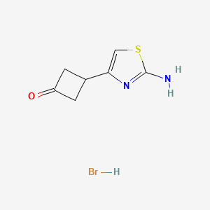 3-(2-Amino-1,3-thiazol-4-yl)cyclobutan-1-one;hydrobromide