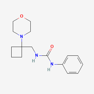 B2959071 1-[(1-Morpholin-4-ylcyclobutyl)methyl]-3-phenylurea CAS No. 2380061-96-9
