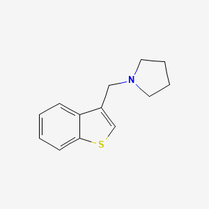 molecular formula C13H15NS B2959072 1-(1-Benzothiophen-3-ylmethyl)pyrrolidine CAS No. 2486-61-5