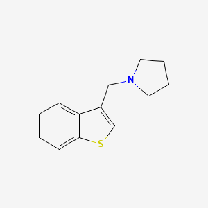 molecular formula C13H15NS B2959072 1-(Benzo[b]thiophen-3-ylmethyl)pyrrolidine CAS No. 2486-61-5