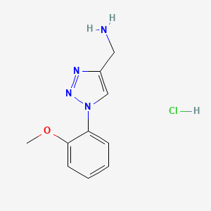 molecular formula C10H13ClN4O B2959073 [1-(2-Methoxyphenyl)triazol-4-yl]methanamine;hydrochloride CAS No. 2309573-10-0
