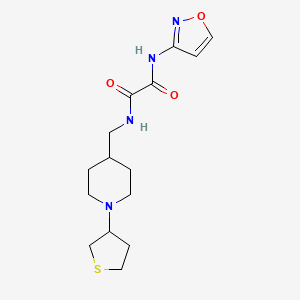 molecular formula C15H22N4O3S B2959080 N-(1,2-oxazol-3-yl)-N'-{[1-(thiolan-3-yl)piperidin-4-yl]methyl}ethanediamide CAS No. 2034325-64-7