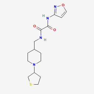 molecular formula C15H22N4O3S B2959080 N1-(isoxazol-3-yl)-N2-((1-(tetrahydrothiophen-3-yl)piperidin-4-yl)methyl)oxalamide CAS No. 2034325-64-7