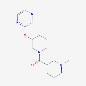 molecular formula C16H24N4O2 B2959082 (1-Methylpiperidin-3-yl)(3-(pyrazin-2-yloxy)piperidin-1-yl)methanone CAS No. 2034440-52-1