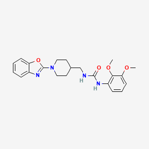 molecular formula C22H26N4O4 B2959124 1-((1-(Benzo[d]oxazol-2-yl)piperidin-4-yl)methyl)-3-(2,3-dimethoxyphenyl)urea CAS No. 1797725-84-8