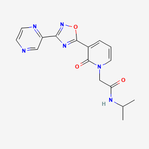 molecular formula C16H16N6O3 B2959173 N-isopropyl-2-[2-oxo-3-(3-pyrazin-2-yl-1,2,4-oxadiazol-5-yl)pyridin-1(2H)-yl]acetamide CAS No. 1396633-30-9