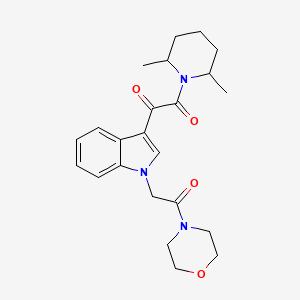 1-(2,6-Dimethylpiperidin-1-yl)-2-[1-(2-morpholin-4-yl-2-oxoethyl)indol-3-yl]ethane-1,2-dione