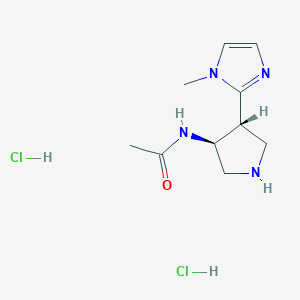 N-[(3S,4R)-4-(1-Methylimidazol-2-yl)pyrrolidin-3-yl]acetamide;dihydrochloride