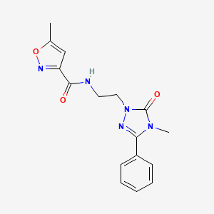 5-methyl-N-(2-(4-methyl-5-oxo-3-phenyl-4,5-dihydro-1H-1,2,4-triazol-1-yl)ethyl)isoxazole-3-carboxamide