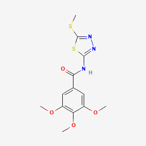 B2959218 3,4,5-trimethoxy-N-(5-methylsulfanyl-1,3,4-thiadiazol-2-yl)benzamide CAS No. 393571-43-2
