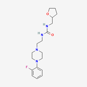 molecular formula C18H27FN4O2 B2959244 1-{2-[4-(2-fluorophenyl)piperazin-1-yl]ethyl}-3-[(oxolan-2-yl)methyl]urea CAS No. 2034536-64-4