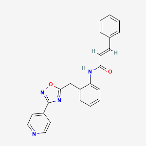 N-(2-((3-(pyridin-4-yl)-1,2,4-oxadiazol-5-yl)methyl)phenyl)cinnamamide