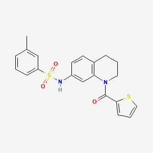 3-methyl-N-[1-(thiophene-2-carbonyl)-3,4-dihydro-2H-quinolin-7-yl]benzenesulfonamide