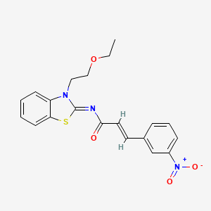 (2E,NZ)-N-(3-(2-ethoxyethyl)benzo[d]thiazol-2(3H)-ylidene)-3-(3-nitrophenyl)acrylamide