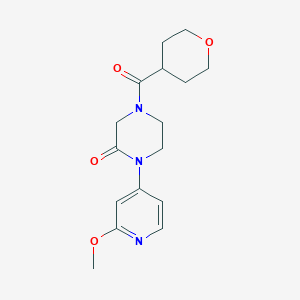1-(2-Methoxypyridin-4-yl)-4-(oxane-4-carbonyl)piperazin-2-one