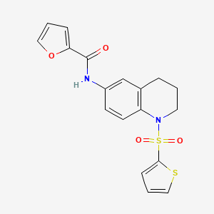 N-(1-thiophen-2-ylsulfonyl-3,4-dihydro-2H-quinolin-6-yl)furan-2-carboxamide