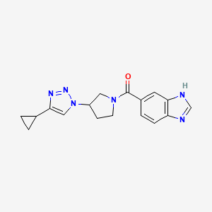 (1H-benzo[d]imidazol-5-yl)(3-(4-cyclopropyl-1H-1,2,3-triazol-1-yl)pyrrolidin-1-yl)methanone