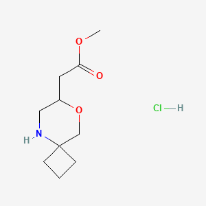 Methyl 2-(8-oxa-5-azaspiro[3.5]nonan-7-yl)acetate;hydrochloride