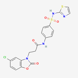3-(5-chloro-2-oxobenzo[d]oxazol-3(2H)-yl)-N-(4-(N-(thiazol-2-yl)sulfamoyl)phenyl)propanamide