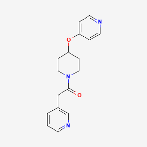 2-(Pyridin-3-yl)-1-(4-(pyridin-4-yloxy)piperidin-1-yl)ethanone