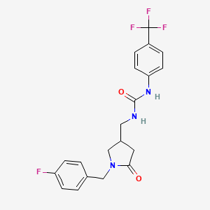 1-((1-(4-Fluorobenzyl)-5-oxopyrrolidin-3-yl)methyl)-3-(4-(trifluoromethyl)phenyl)urea