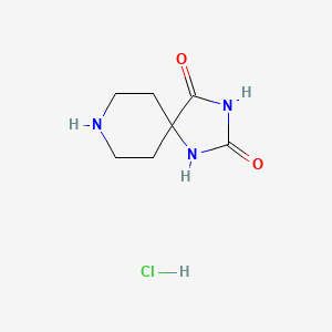 molecular formula C7H12ClN3O2 B2959277 1,3,8-Triaza-spiro[4.5]decane-2,4-dione hydrochloride CAS No. 13625-48-4