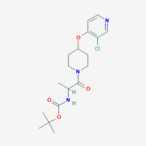 Tert-butyl (1-(4-((3-chloropyridin-4-yl)oxy)piperidin-1-yl)-1-oxopropan-2-yl)carbamate