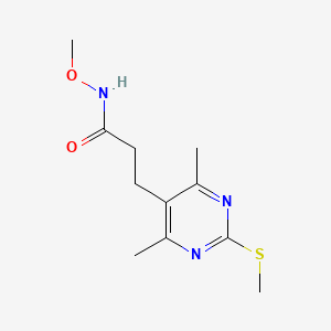 3-[4,6-dimethyl-2-(methylsulfanyl)pyrimidin-5-yl]-N-methoxypropanamide