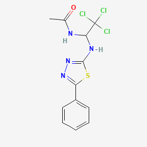 N-(2,2,2-trichloro-1-((5-phenyl-1,3,4-thiadiazol-2-yl)amino)ethyl)acetamide