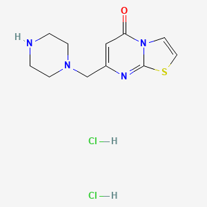 7-(piperazin-1-ylmethyl)-5H-[1,3]thiazolo[3,2-a]pyrimidin-5-one dihydrochloride