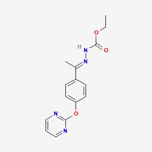 ethyl 2-{(E)-1-[4-(2-pyrimidinyloxy)phenyl]ethylidene}-1-hydrazinecarboxylate