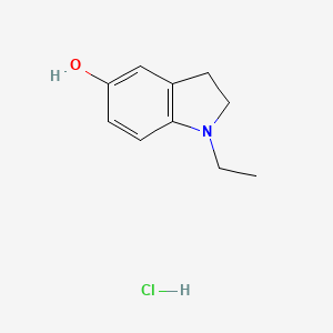 molecular formula C10H14ClNO B2959330 1-Ethyl-2,3-dihydroindol-5-ol;hydrochloride CAS No. 41873-57-8