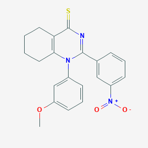 1-(3-methoxyphenyl)-2-(3-nitrophenyl)-5,6,7,8-tetrahydroquinazoline-4(1H)-thione