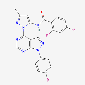 2,4-difluoro-N-(1-(1-(4-fluorophenyl)-1H-pyrazolo[3,4-d]pyrimidin-4-yl)-3-methyl-1H-pyrazol-5-yl)benzamide