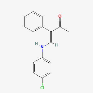molecular formula C16H14ClNO B2959441 (3E)-4-[(4-chlorophenyl)amino]-3-phenylbut-3-en-2-one CAS No. 343373-02-4