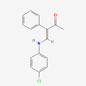 B2959441 (E)-4-(4-chloroanilino)-3-phenylbut-3-en-2-one CAS No. 343373-02-4