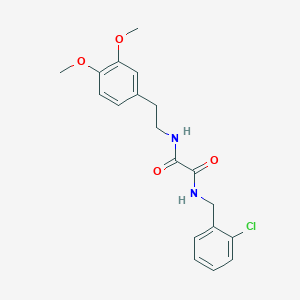 molecular formula C19H21ClN2O4 B2959448 N1-(2-chlorobenzyl)-N2-(3,4-dimethoxyphenethyl)oxalamide CAS No. 359900-20-2