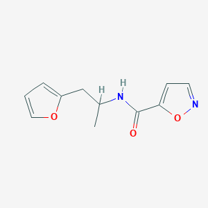 molecular formula C11H12N2O3 B2959471 N-[1-(furan-2-yl)propan-2-yl]-1,2-oxazole-5-carboxamide CAS No. 1234809-42-7