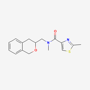molecular formula C16H18N2O2S B2959494 N-(isochroman-3-ylmethyl)-N,2-dimethylthiazole-4-carboxamide CAS No. 2034497-95-3