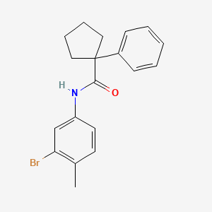 molecular formula C19H20BrNO B2959501 N-(3-Bromo-4-methylphenyl)(phenylcyclopentyl)formamide CAS No. 1024052-51-4