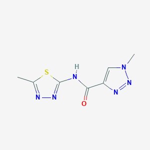 molecular formula C7H8N6OS B2959520 1-methyl-N-(5-methyl-1,3,4-thiadiazol-2-yl)-1H-1,2,3-triazole-4-carboxamide CAS No. 1207008-88-5