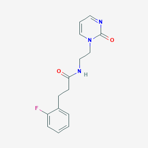 molecular formula C15H16FN3O2 B2959522 3-(2-fluorophenyl)-N-(2-(2-oxopyrimidin-1(2H)-yl)ethyl)propanamide CAS No. 2176201-65-1