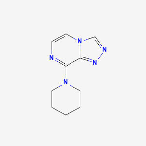 molecular formula C10H13N5 B2959542 1-{[1,2,4]Triazolo[4,3-a]pyrazin-8-yl}piperidine 