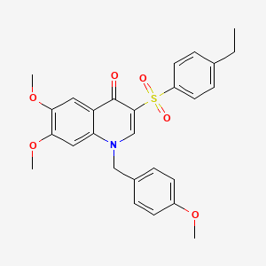 3-((4-ethylphenyl)sulfonyl)-6,7-dimethoxy-1-(4-methoxybenzyl)quinolin-4(1H)-one