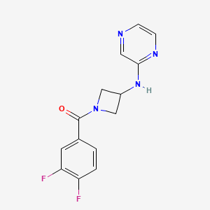 (3,4-Difluorophenyl)(3-(pyrazin-2-ylamino)azetidin-1-yl)methanone