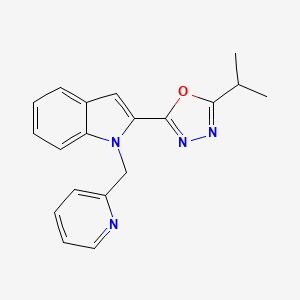 2-isopropyl-5-(1-(pyridin-2-ylmethyl)-1H-indol-2-yl)-1,3,4-oxadiazole
