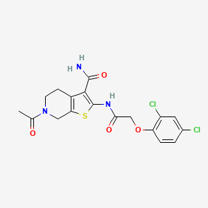 6-Acetyl-2-(2-(2,4-dichlorophenoxy)acetamido)-4,5,6,7-tetrahydrothieno[2,3-c]pyridine-3-carboxamide