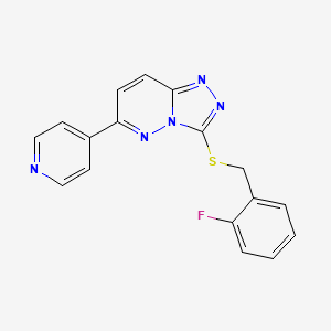 3-[(2-Fluorophenyl)methylsulfanyl]-6-pyridin-4-yl-[1,2,4]triazolo[4,3-b]pyridazine