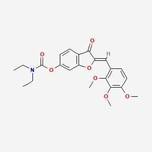 (Z)-3-oxo-2-(2,3,4-trimethoxybenzylidene)-2,3-dihydrobenzofuran-6-yl diethylcarbamate